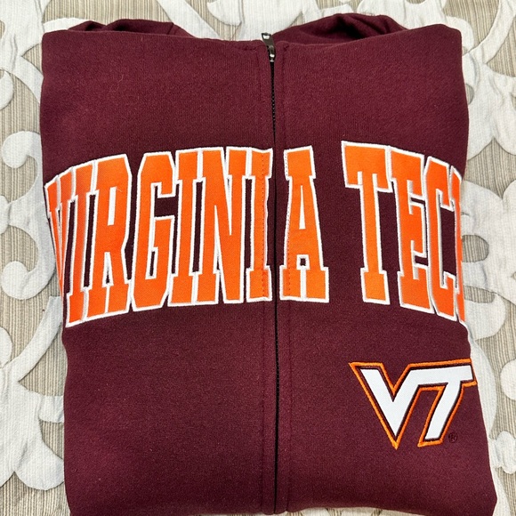 Virginia Tech Hokies Men’s Colosseum Full Zip embroidered Hoodie XL - NWOT - Picture 10 of 10